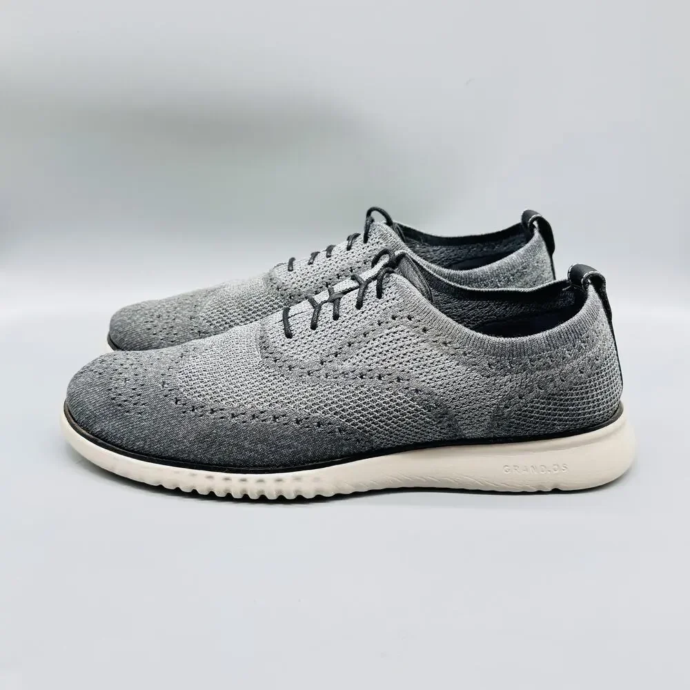 Cole Haan Shoes Mens 13 Gray OriginalGrand Stitchlite Wingtip Oxford Sneaker